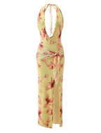 ALLEGRA MAXI DRESS - YELLOW WATERCOLOUR FLORAL
