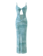 GARNET MAXI DRESS - TEAL BUTTERFLY PAISLEY