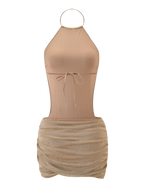 EVANNA MINI DRESS - GOLD