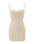 MIDORI BANDAGE DRESS - CREAM