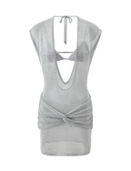 ZOSIA MINI DRESS - SILVER