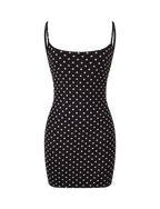 MINERVA MINI DRESS 2.0 - BLACK POLKA DOT