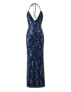 ZANA MAXI DRESS - NAVY