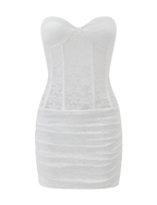 PETRA MINI DRESS - WHITE LACE