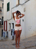 TONII SHORT YELLOW/PINK