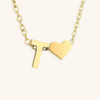Heartfelt Initial - Gold Letter Necklace