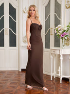 Tie Front Ruched Bodycon Mesh Dress