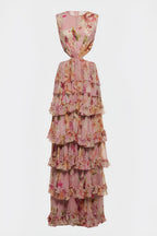 Liora High Waisted Printed Maxi Dress