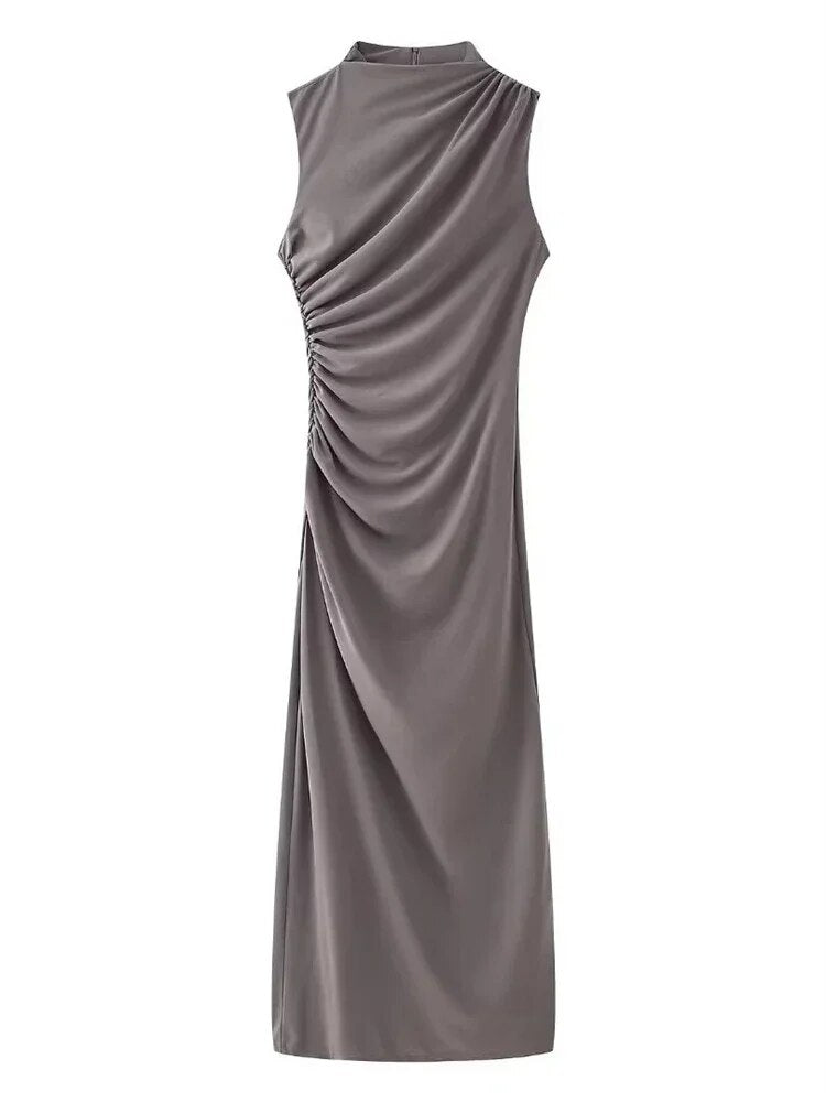 Ophelia Premium Pleated Maxi Dress Evening Wear Edit