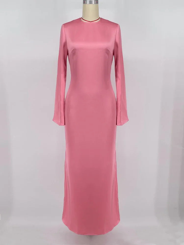 Casual Luxury Ladies Autumn Long Sleeve Party Maxi Dress