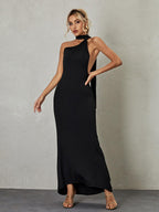 Backless Maxi Dress In Black