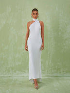 Toula Backless Maxi Dress In White