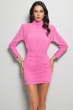 Liviand Crystal Embellished Draped Mini Dress