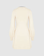 Bow Décor Crew Neck Knitted Dress