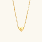 Golden Heartbeat - Initial Necklace
