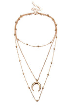 Crescent Bead Layered Necklace