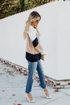 Cream Stripe Knit Sweater