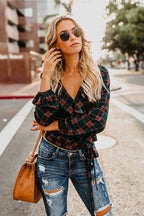 Back to School Tartan Ruffle Shirt - 2 Colors