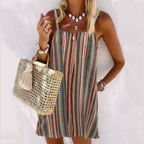 Natalia Timeless Colorful Patterned Summer Dress Premium Wardrobe Essential
