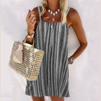 Natalia Timeless Colorful Patterned Summer Dress Premium Wardrobe Essential