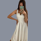 Concepción Minimalist Yellow Sleeveless Cocktail Dress Designer Edit
