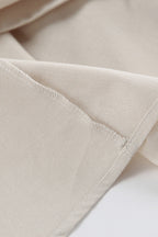 V Neck Single-breasted Cotton Linen A-line Dress