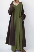 Elsa V Neck Sweatshirt Classic Dress for Everyday Wear Boutique Fashion Style