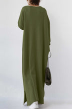 Elsa V Neck Sweatshirt Classic Dress for Everyday Wear Boutique Fashion Style