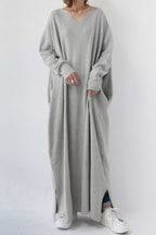 Elsa V Neck Sweatshirt Classic Dress for Everyday Wear Boutique Fashion Style