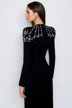 Roxany Queen Anne Neckline Maxi Dress