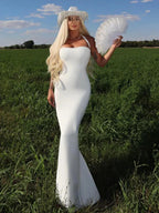 VC Backless Party Dress Elegant Halter Prom Back Split Party Dress