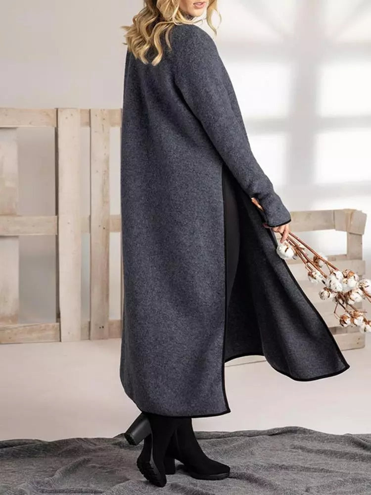 Silvia Effortless Long Split Midi Dress in Loose Fit Designer Edit