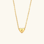 Golden Heartbeat - Initial Necklace