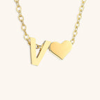 Heartfelt Initial - Gold Letter Necklace