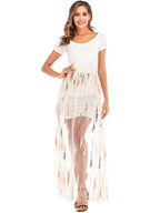 Velvet Sequins Sheer Block Party Dress