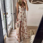Mia Exclusive Floral Long Dress with Slit Elevated Occasion Wear