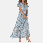 Simone Chic Floral Print Dress Silhouette Collection