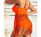 Frida Minimalist Stylish Tied Tassels Bathing Dress Designer Edit