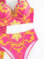 Eva Aesthetic Bohemian Push Up Bathing Dress with Cover Designer Edit