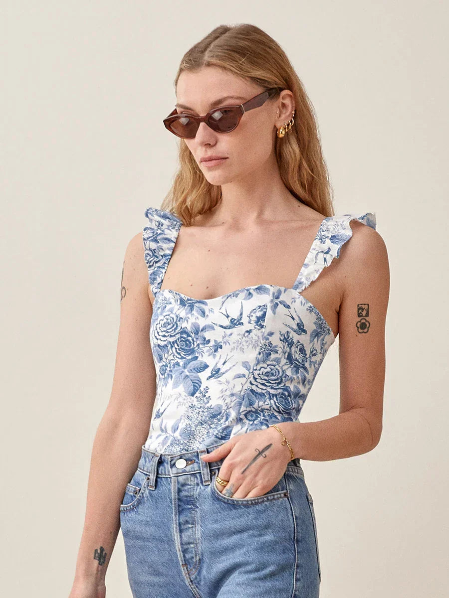 Elegant Vintage Ruffles Camisole