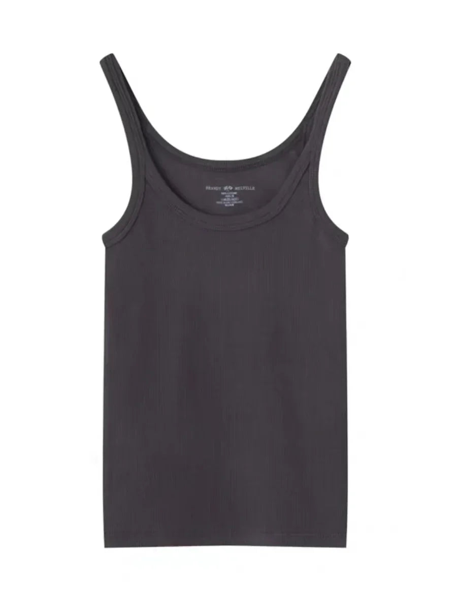 Black Sleeveless Cotton Vest for Women