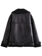 Viviane Faux Leather Oversize Jacket