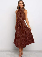 Enrica Premium Polka Dot Dress Evening Wear Edit