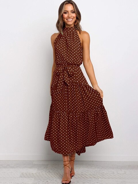 Enrica Premium Polka Dot Dress Evening Wear Edit