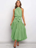 Enrica Premium Polka Dot Dress Evening Wear Edit