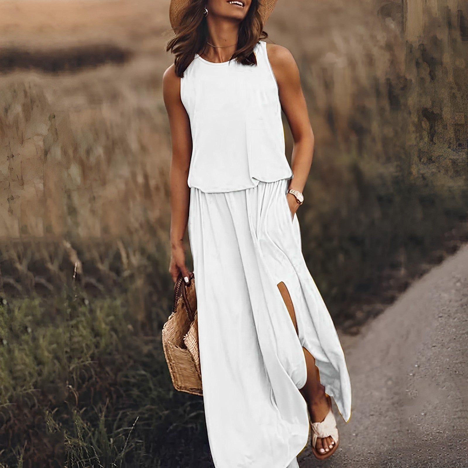 Liliana Effortless Colorful Dress Elevated Occasion Wear