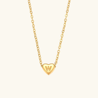 Golden Heartbeat - Initial Necklace