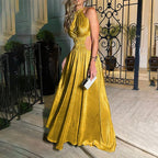 DressBetty - Wefads  Metallic Color Long Dress