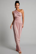 Ildrak One Shoulder Ruched Maxi Dress