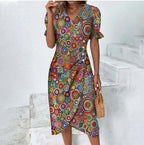 Lydia Boutique Dress with Buttons Evening Wear Edit